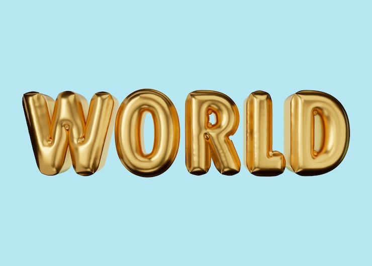 Free Photo word in the form of a balloon