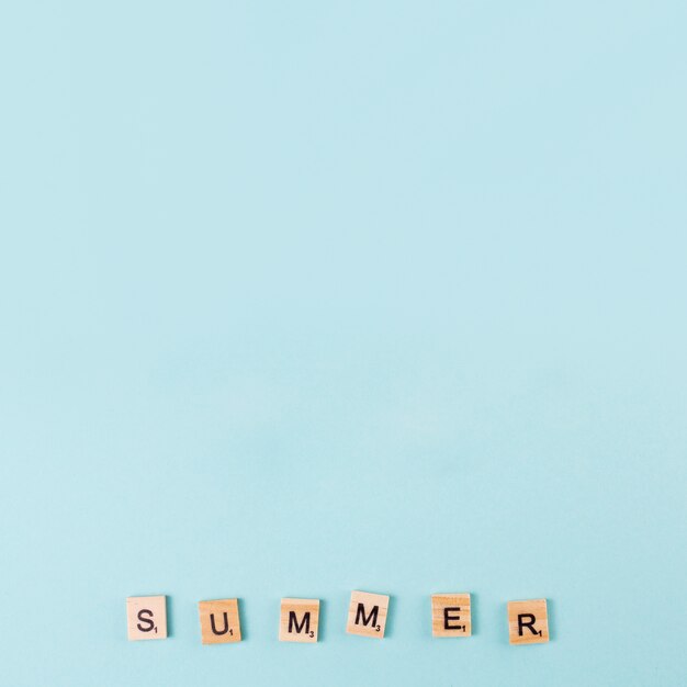 Word Summer made of game letters 