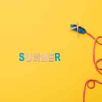 Free photo word summer with toy ship