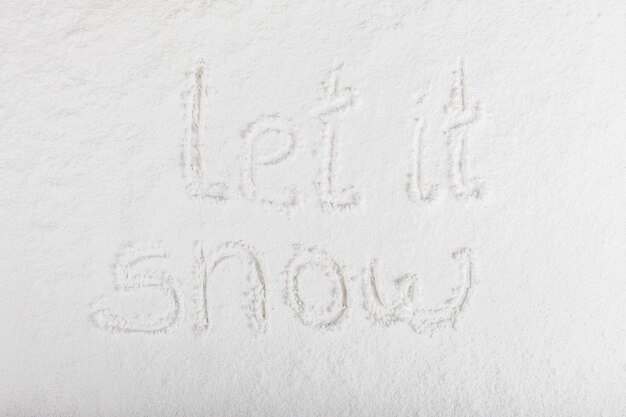 Words written on snow surface