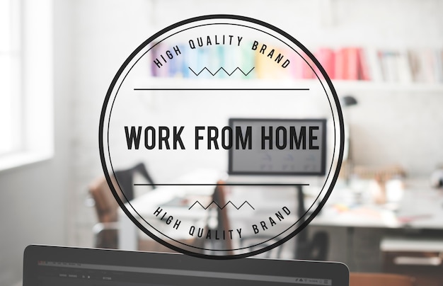 Work From Home House Interior Office Busienss Concept