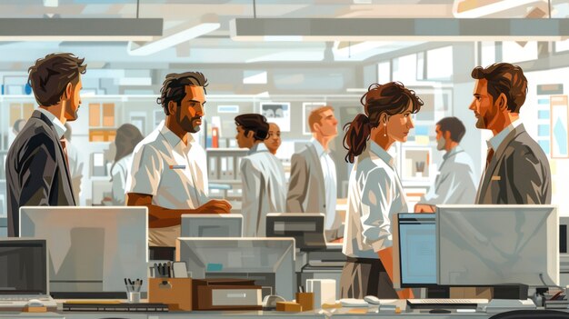 work team digital art