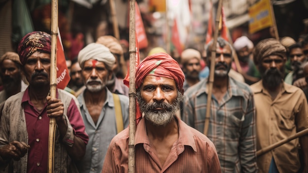 Free photo worker protesting for working rights