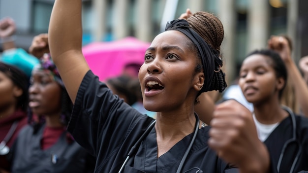 Free photo worker protesting for working rights