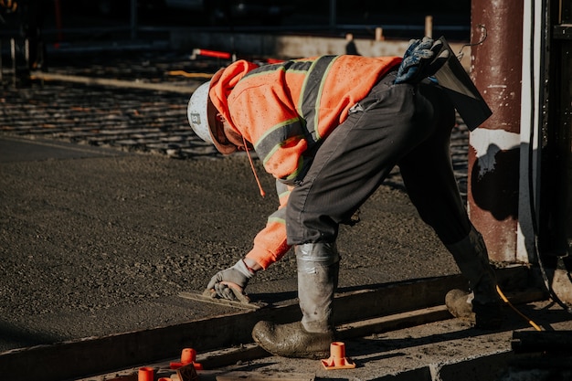 Workers in the construction site