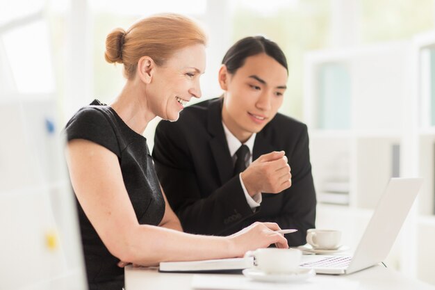 Working Meeting in Spacious Boardroom