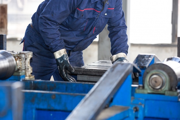 Working process at steel factory