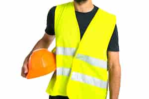 Free photo workman over white background