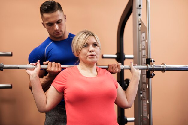 Workout at the gym