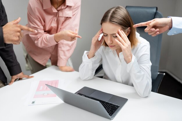 Workplace violence taking place between colleagues