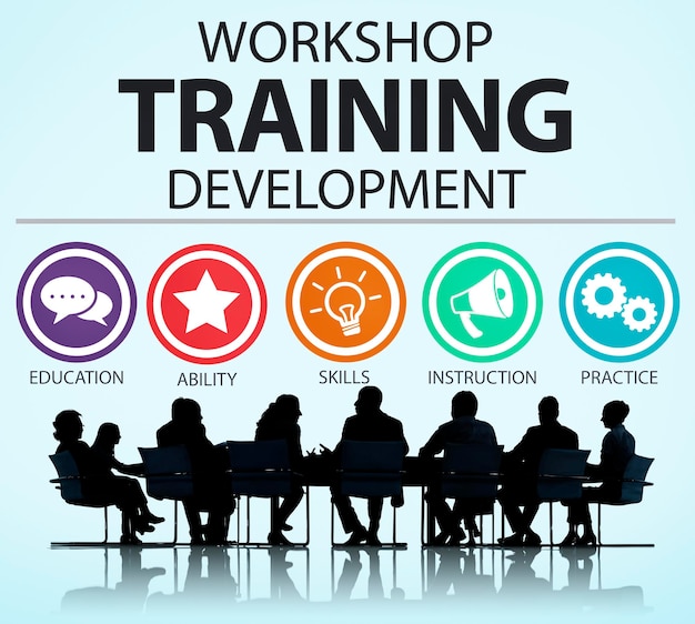 Free photo workshop training teaching development instruction concept