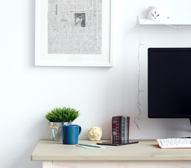 Workspace. Objects on the table