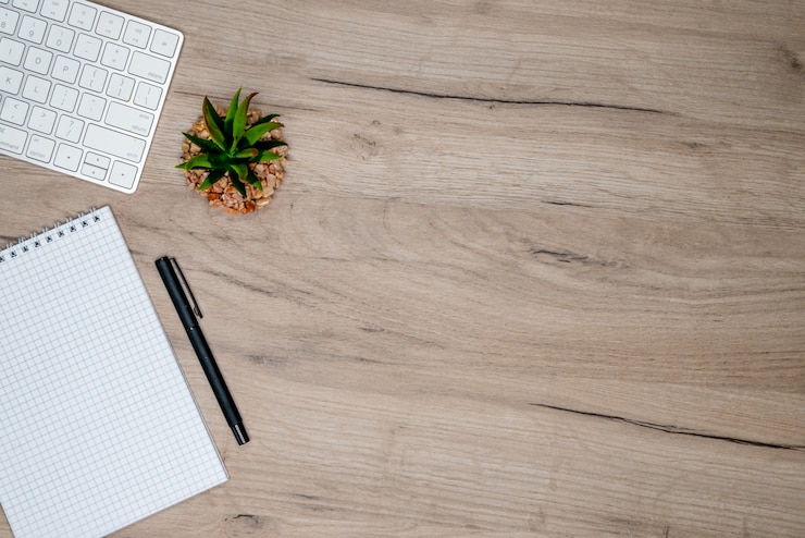 Free Photo workspace with office supplies