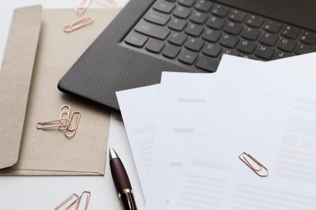 Workspace. Workplace and office table