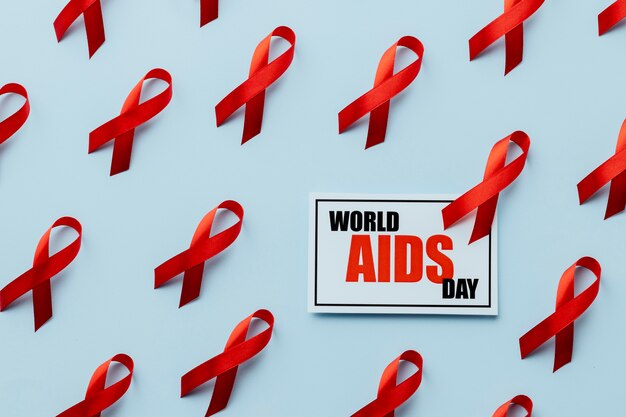 World aids day concept arrangement