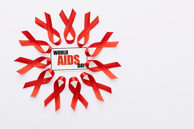 World aids day concept arrangement