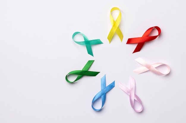 world aids day concept assortment with ribbon symbol