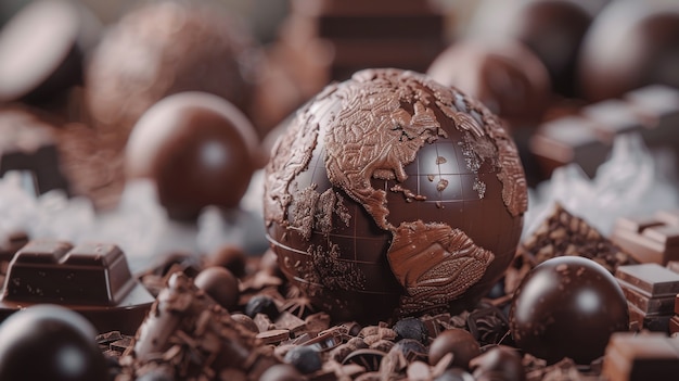 Foto gratuita ballo mondiale per la celebrazione della giornata mondiale del cioccolato