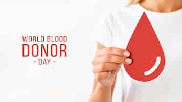 Free photo world blood donor day creative collage