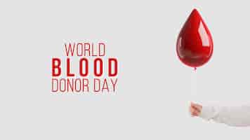 Free photo world blood donor day creative collage