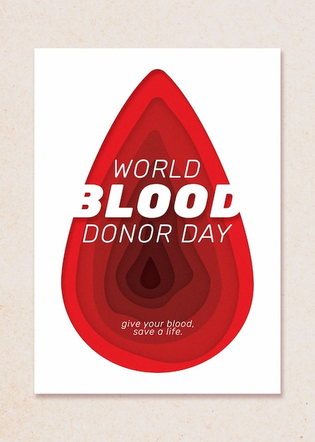 World blood donor day creative collage