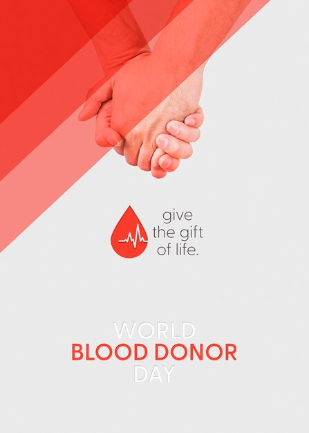 世界献血者デーのクリエイティブコラージュ