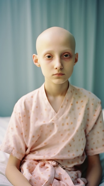 Free photo world cancer day awareness with little kid