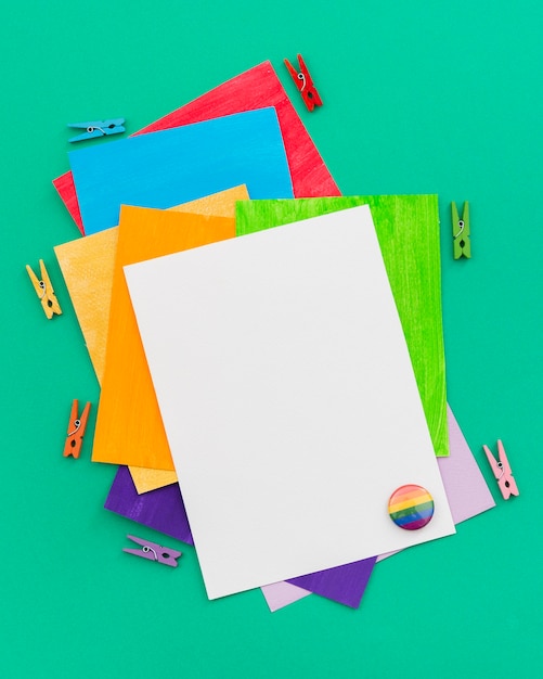 Free photo world happy pride day colourful papers