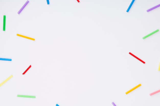 world happy pride day straws and copy space