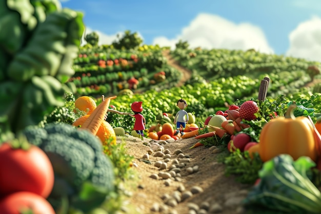 Foto gratuita celebrazione della giornata mondiale della salute con cibo sano.