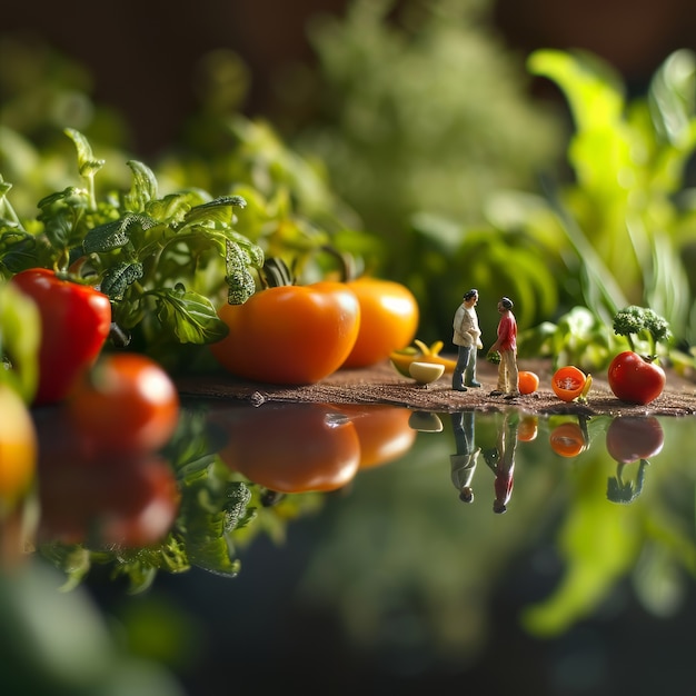 Foto gratuita celebrazione della giornata mondiale della salute con cibo sano.