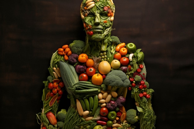 Foto gratuita celebrazione della giornata mondiale della salute con cibo sano.