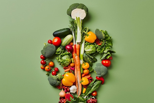 Foto gratuita celebrazione della giornata mondiale della salute con cibo sano.