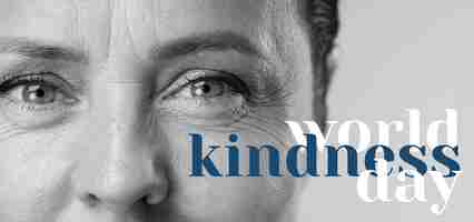 Free photo world kindness day banner with woman