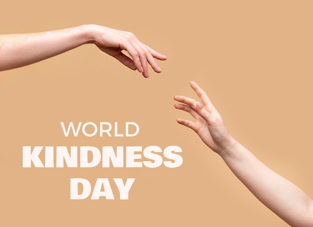 World kindness day with hands