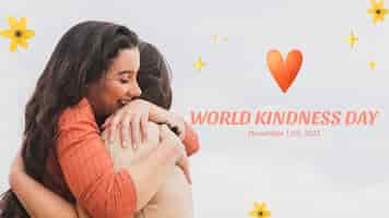 Free photo world kindness day with women hugging