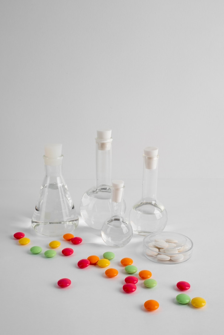 Free Photo world science day arrangement with chemistry tubes
