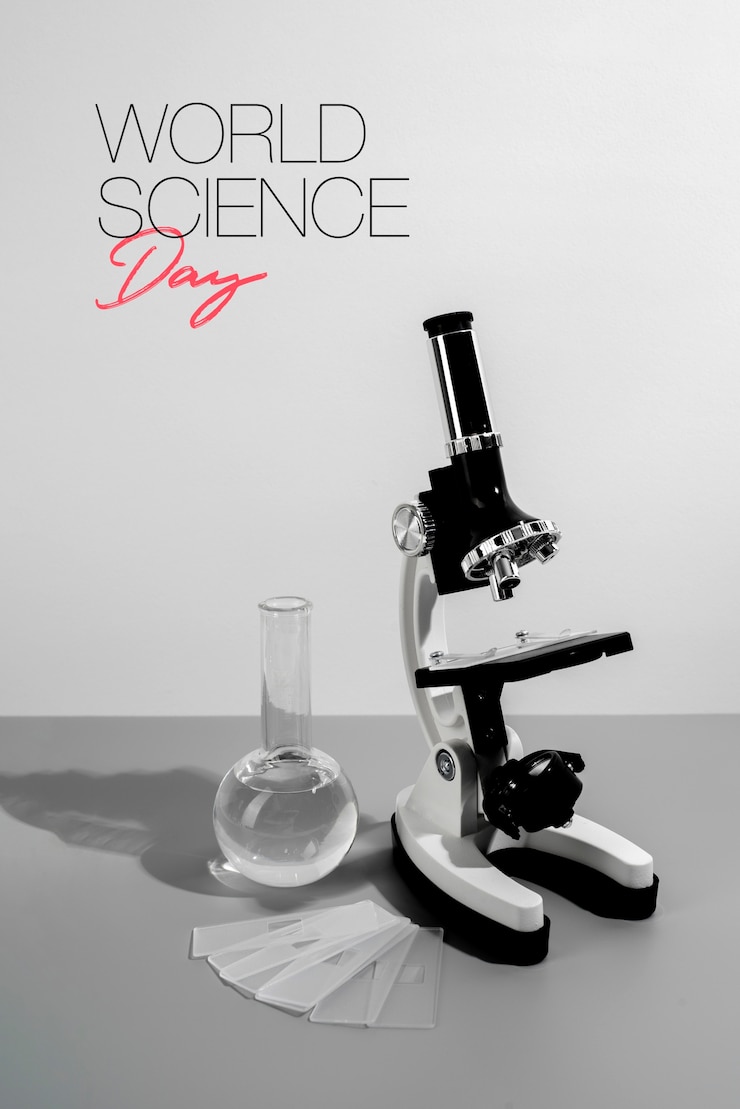Free Photo world science day arrangement with microscope