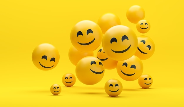 Free photo world smile day emojis composition