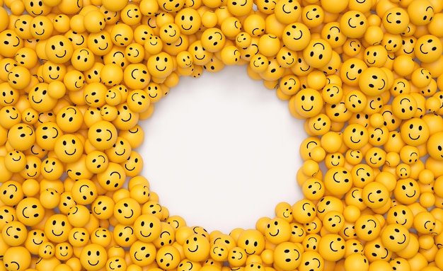 World smile day emojis composition