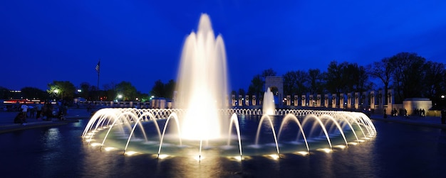 Free photo world war ii memorial fountain panorama washington dc