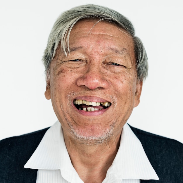 Free photo worldface-thai man in a white background