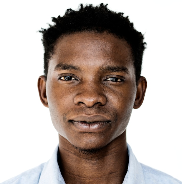 Free photo worldface-ugandan man in a white background