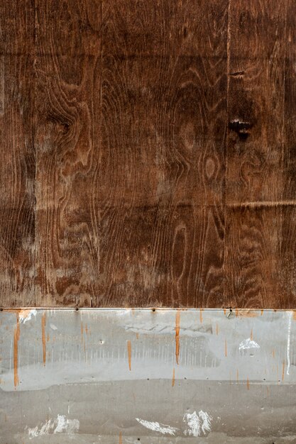 Worn wood surface with rusty nails