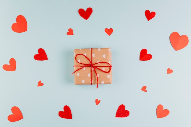 Wrapped gift for Valentine's day