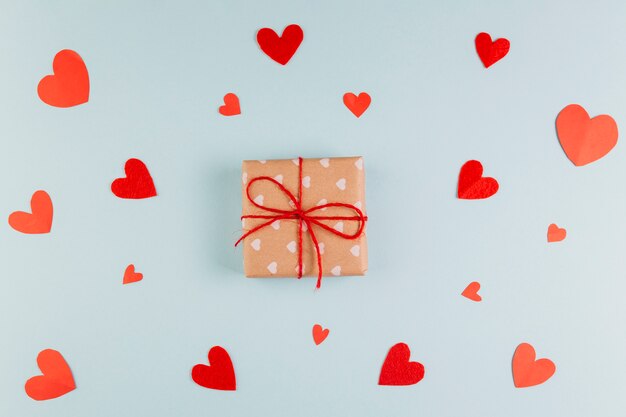 Wrapped gift for Valentine's day