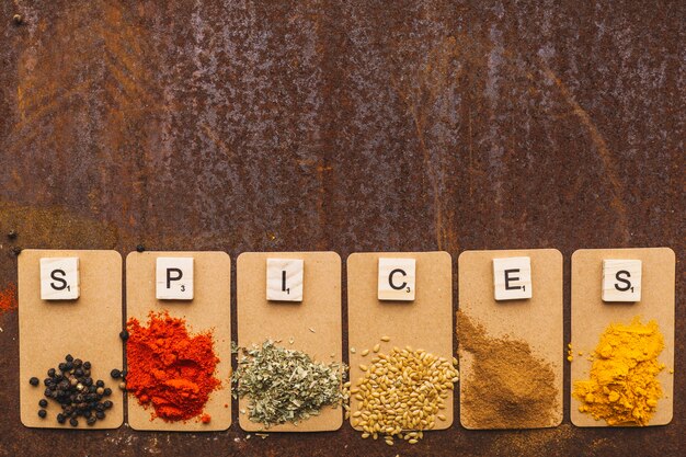 Writing on boards with spices