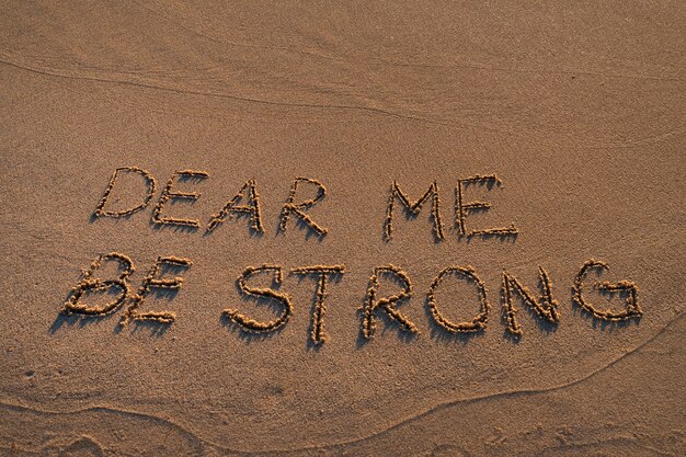 Writing words in the sand