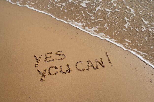 Writing words in the sand