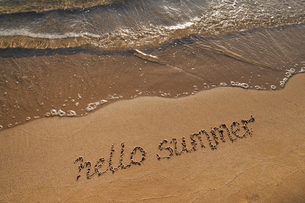 Writing words in the sand